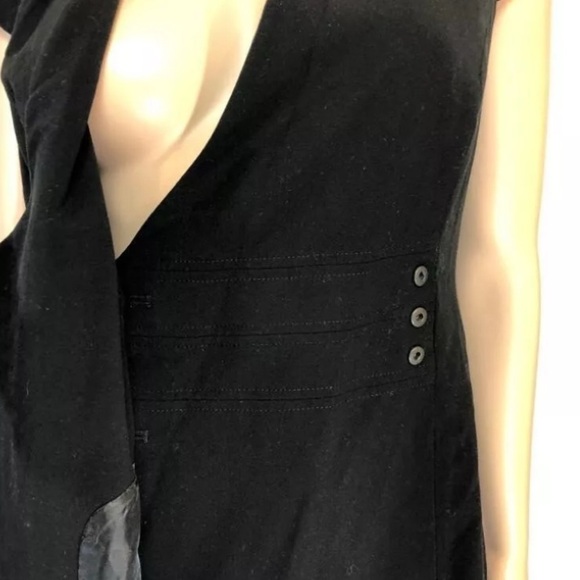 Calvin Klein Black Sheath Midi Dress V-Neck size 4 - Picture 9 of 14